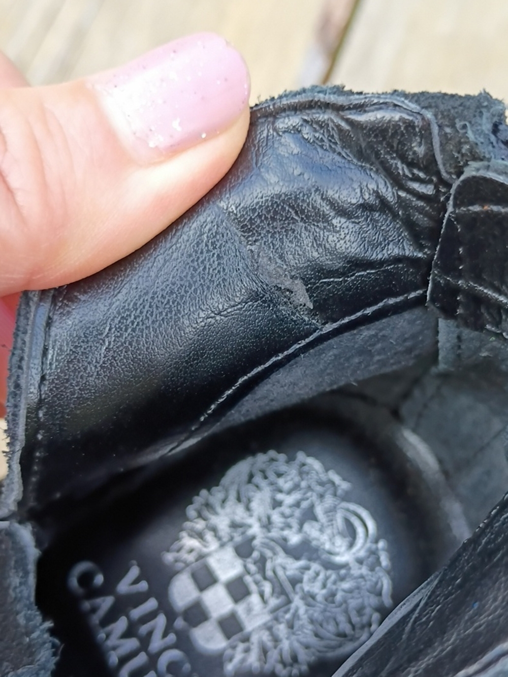 Vince Camuto Riggie Leather Heeled Bootie Size 8 M - Picture 10 of 12